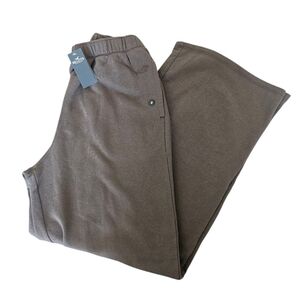 NWT Hollister Women's Dark Gray Ultra High Rise Wide Leg Lounge Pants, Size M
